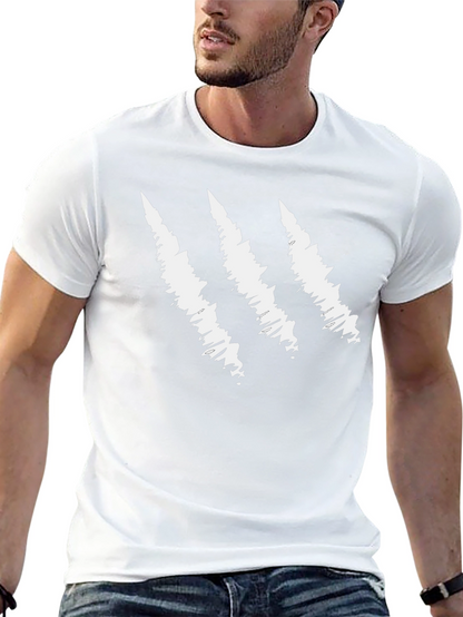 Camiseta Negra con Diseño de Garra Blanca