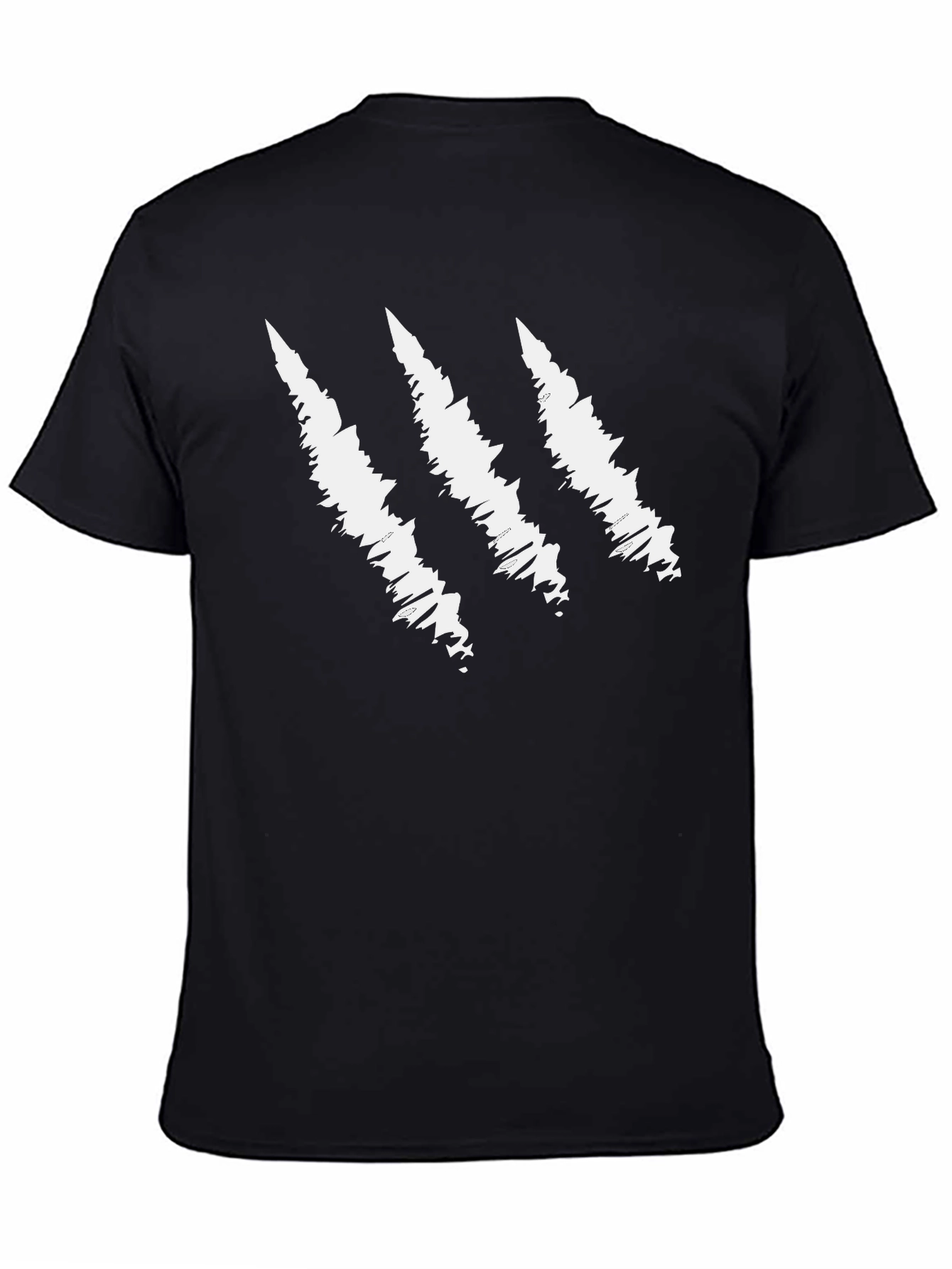 Camiseta Negra con Diseño de Garra Blanca