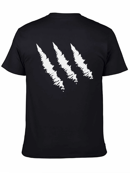 Camiseta Negra con Diseño de Garra Blanca