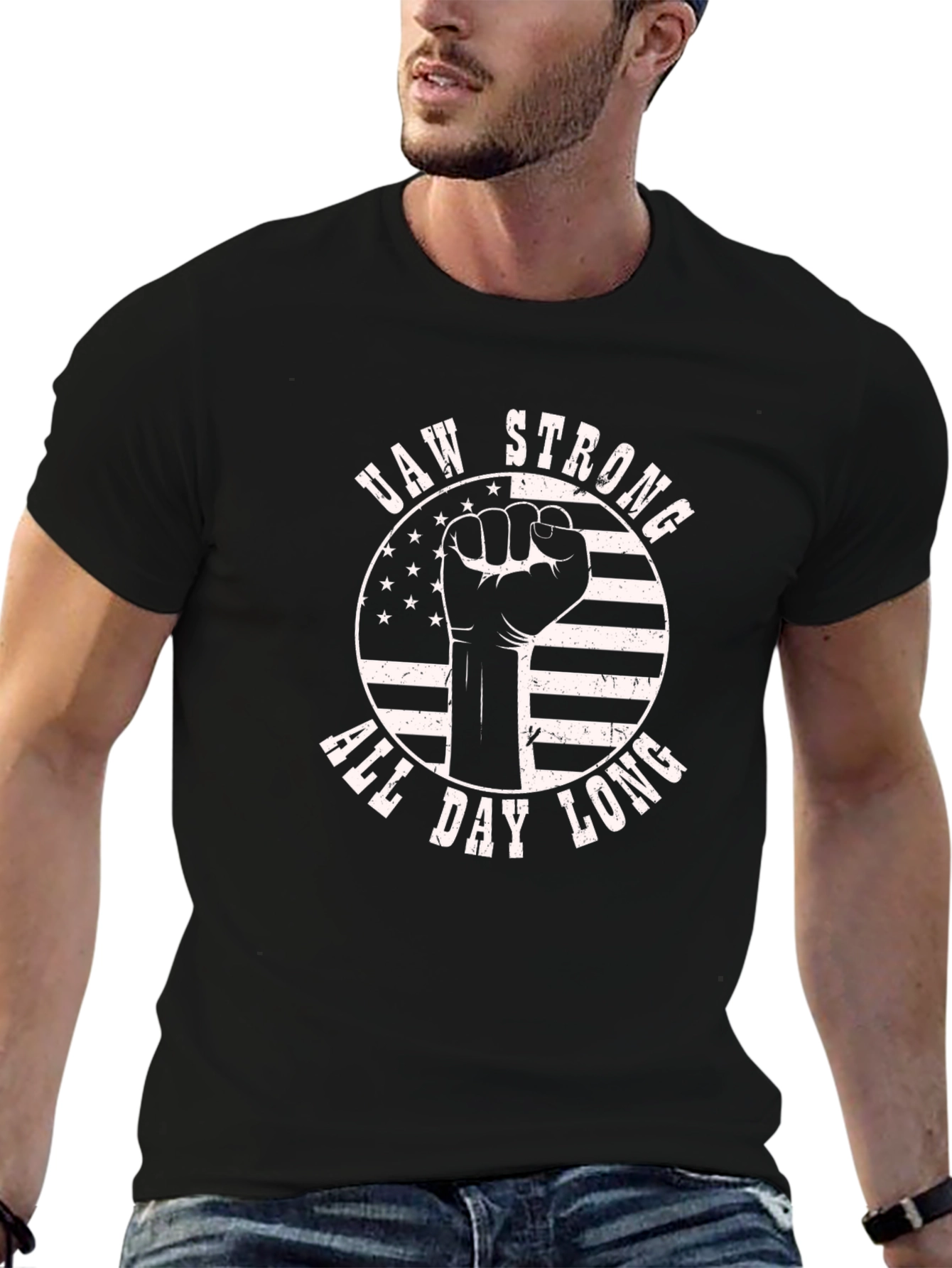 Camiseta Negra UAW Strong