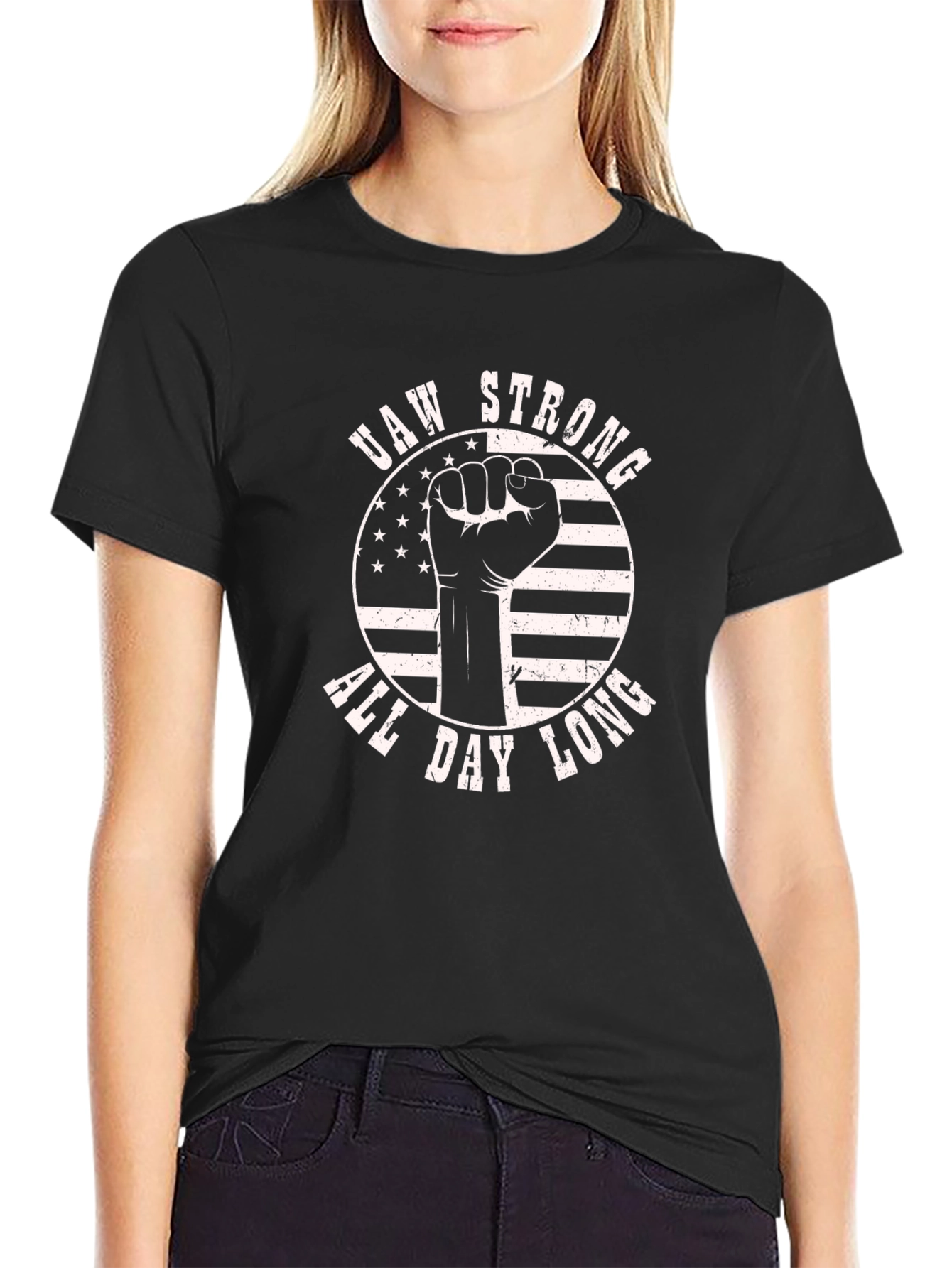 Camiseta Negra UAW Strong