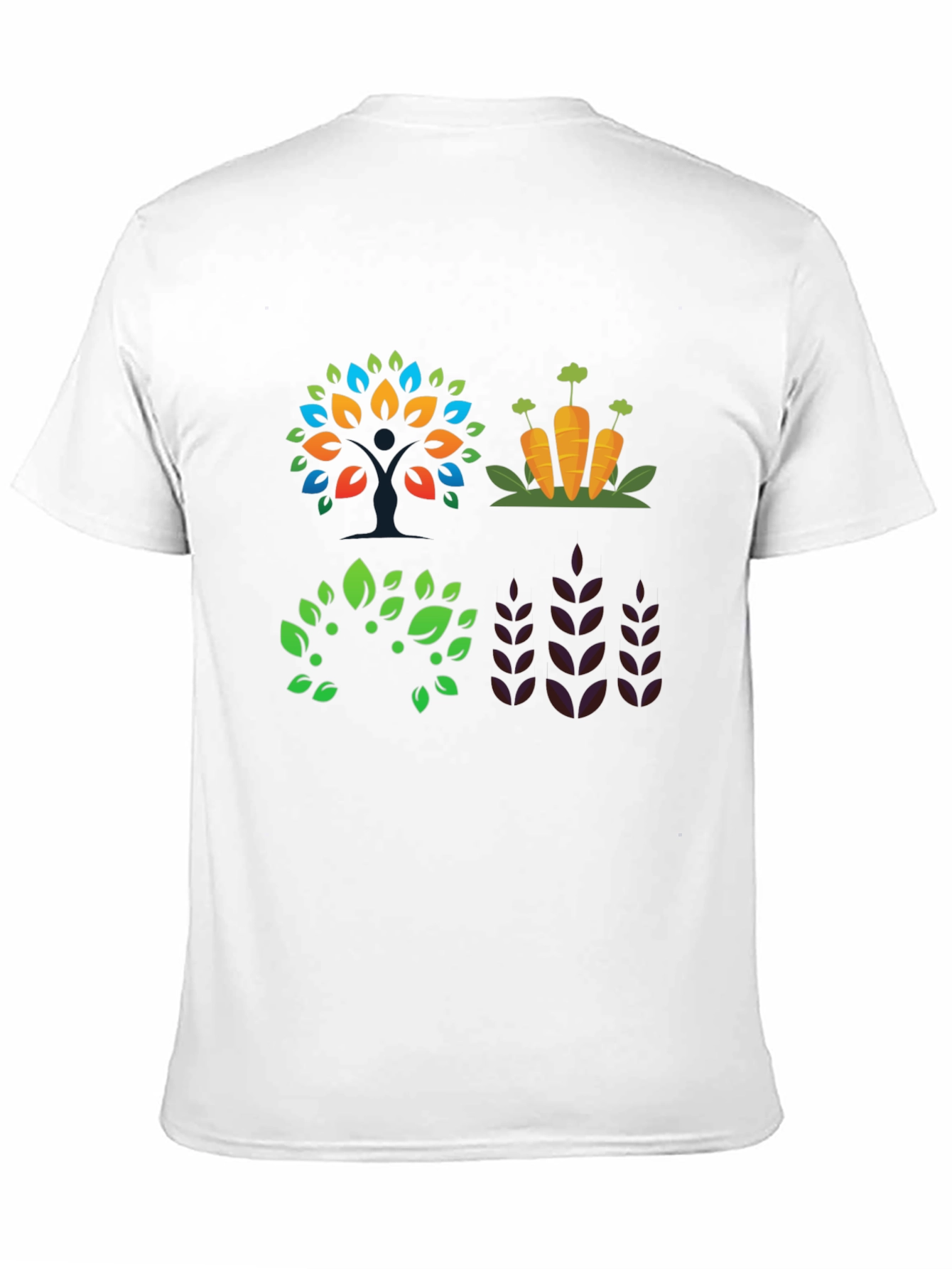 Camiseta Negra con Diseño de Naturaleza