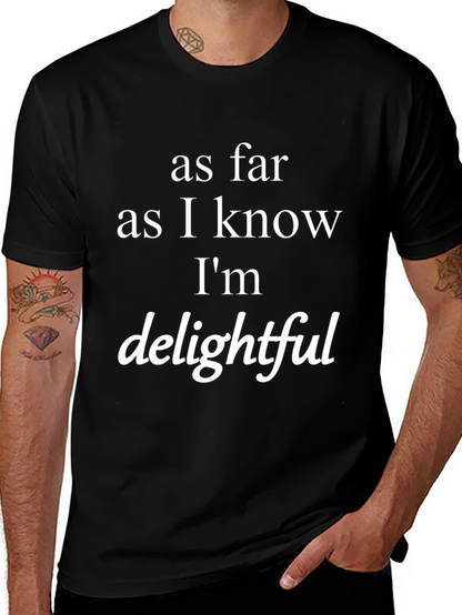 Camiseta Negra con Texto Delightful