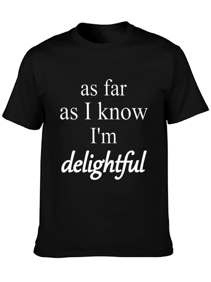 Camiseta Negra con Texto Delightful