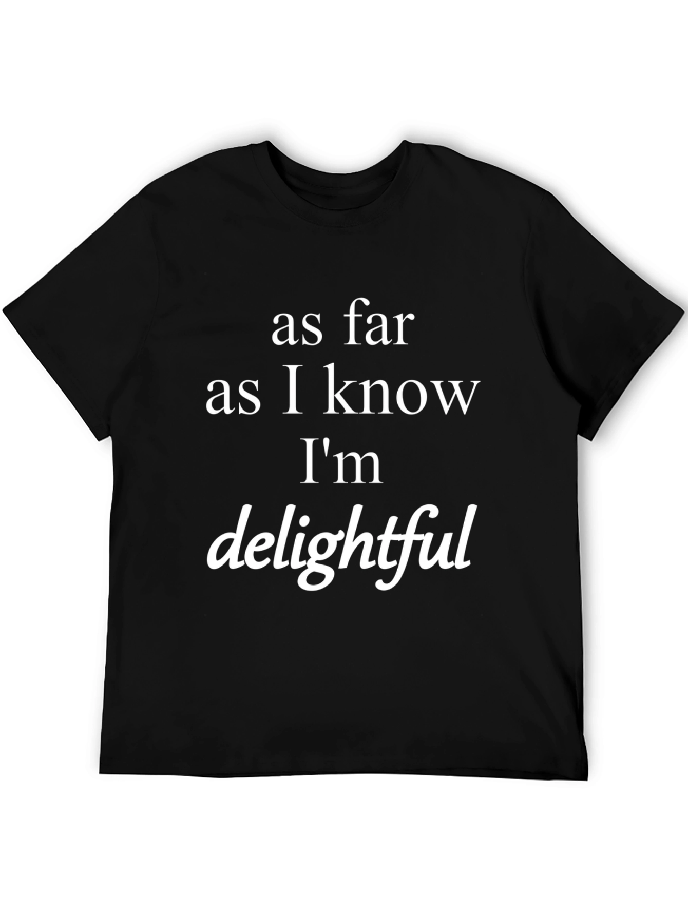Camiseta Negra con Texto Delightful