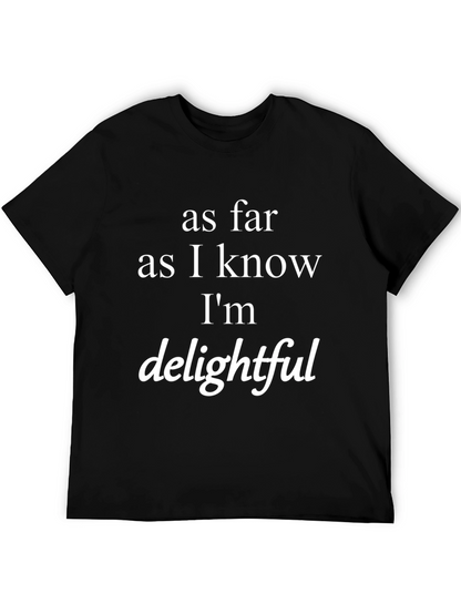 Camiseta Negra con Texto Delightful