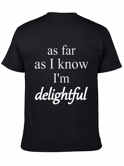 Camiseta Negra con Texto Delightful
