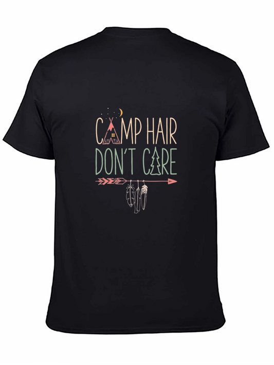 Camiseta Negra Camp Hair Dont Care Casual