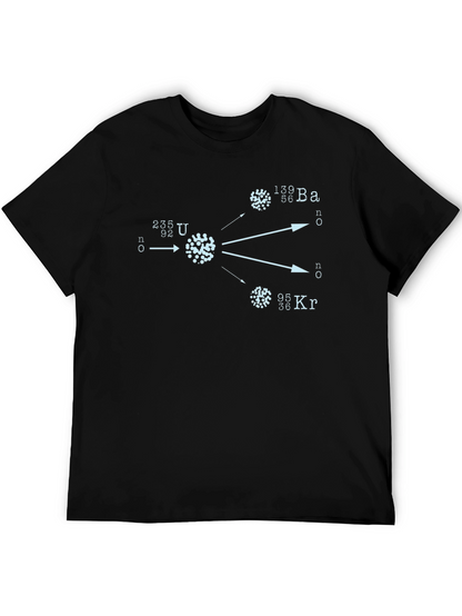 Camiseta Negra con Diseño de Fisión Nuclear