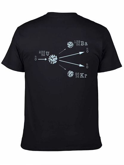Camiseta Negra con Diseño de Fisión Nuclear