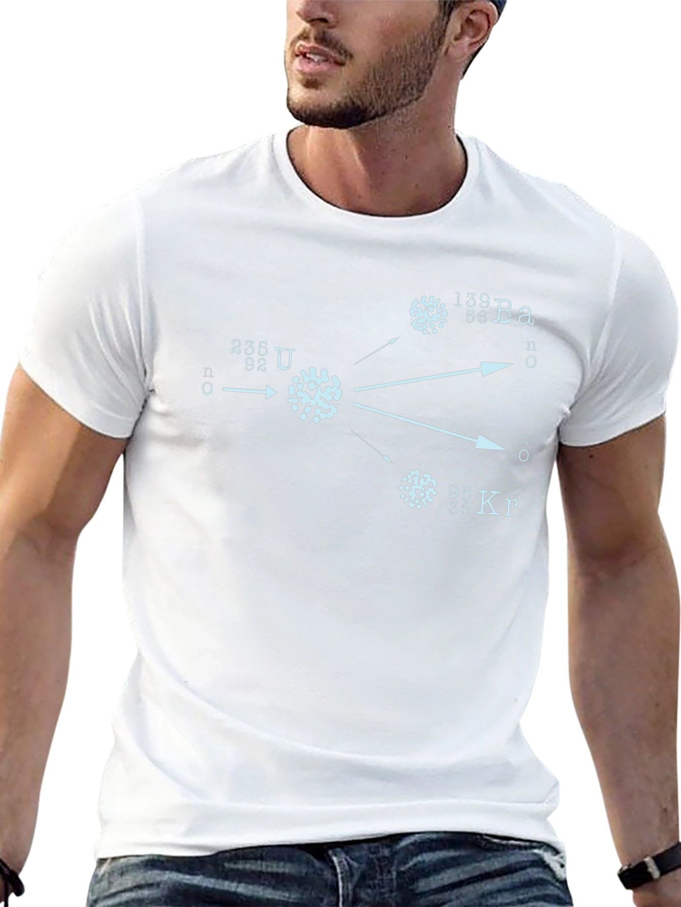 Camiseta Negra con Diseño de Fisión Nuclear