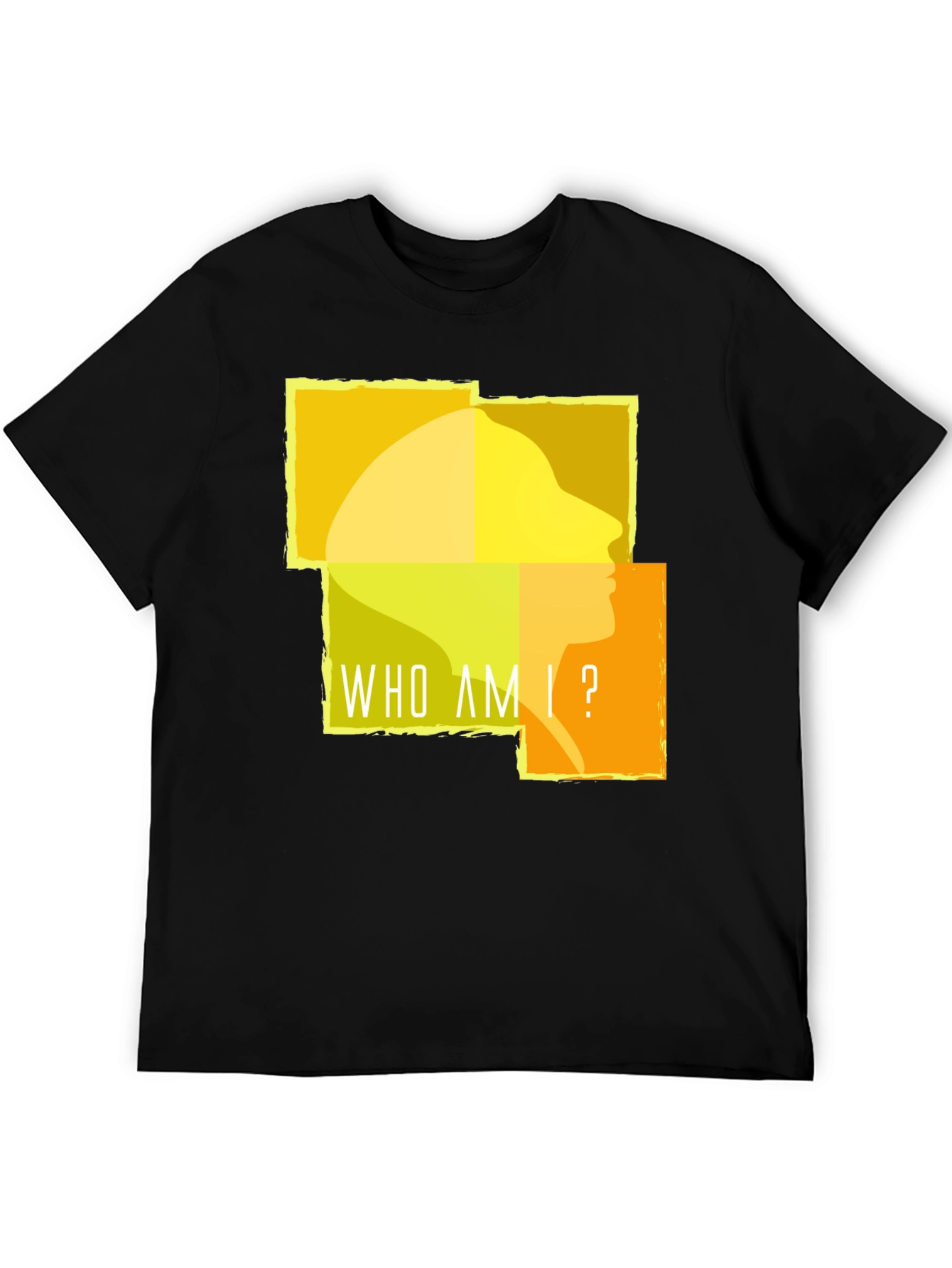 Camiseta Negra ¿Quién Soy Yo? para Hombre
