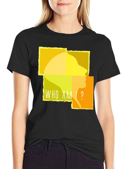 Camiseta Negra ¿Quién Soy Yo? para Hombre