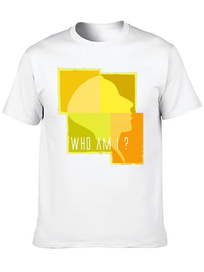 Camiseta Negra ¿Quién Soy Yo? para Hombre