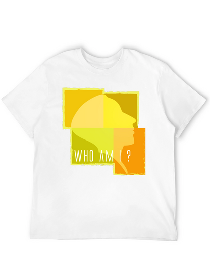 Camiseta Negra ¿Quién Soy Yo? para Hombre
