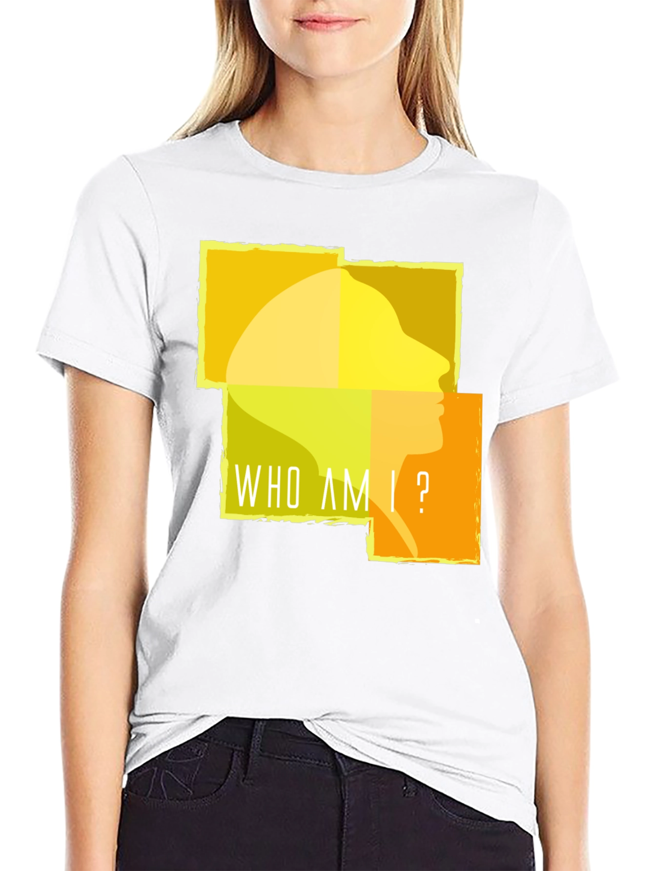 Camiseta Negra ¿Quién Soy Yo? para Hombre