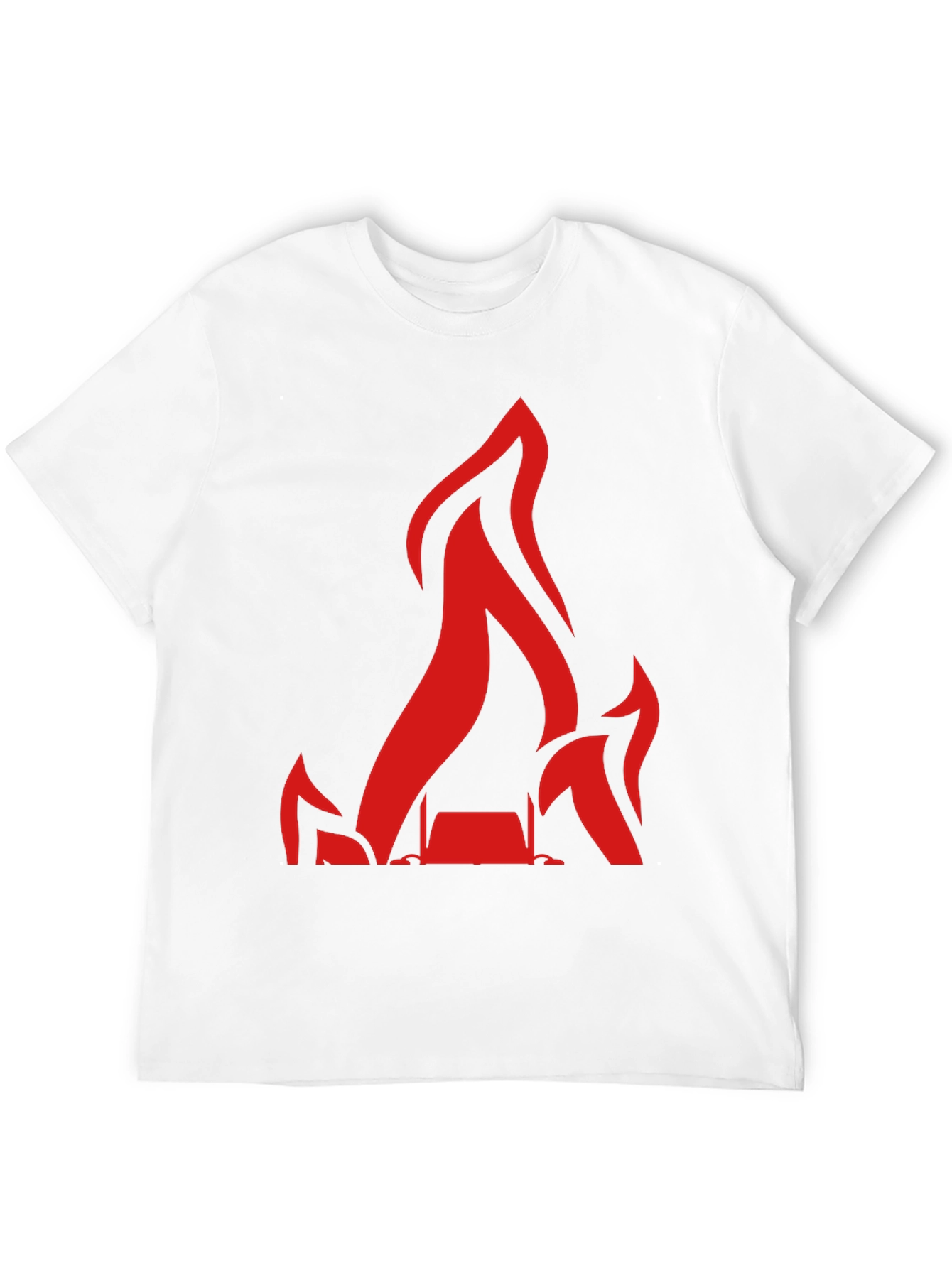 Camiseta Negra con Llamas Rojas
