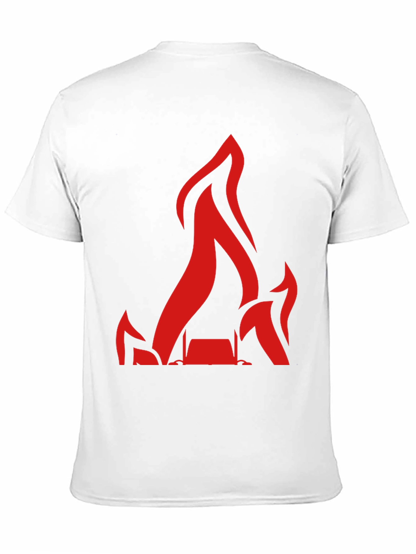 Camiseta Negra con Llamas Rojas