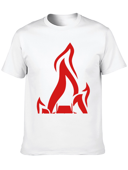 Camiseta Negra con Llamas Rojas