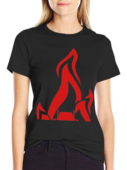 Camiseta Negra con Llamas Rojas