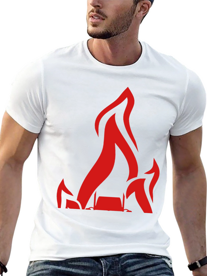 Camiseta Negra con Llamas Rojas