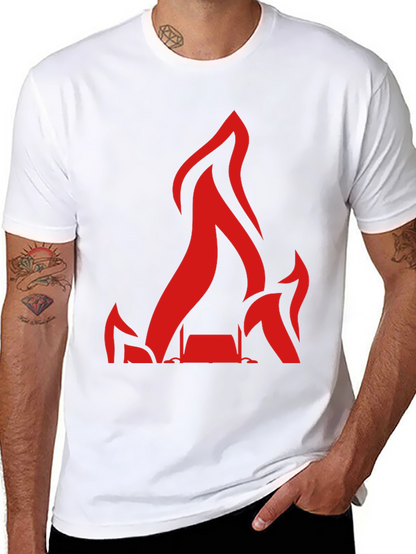 Camiseta Negra con Llamas Rojas