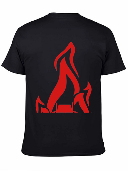 Camiseta Negra con Llamas Rojas