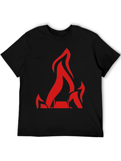 Camiseta Negra con Llamas Rojas