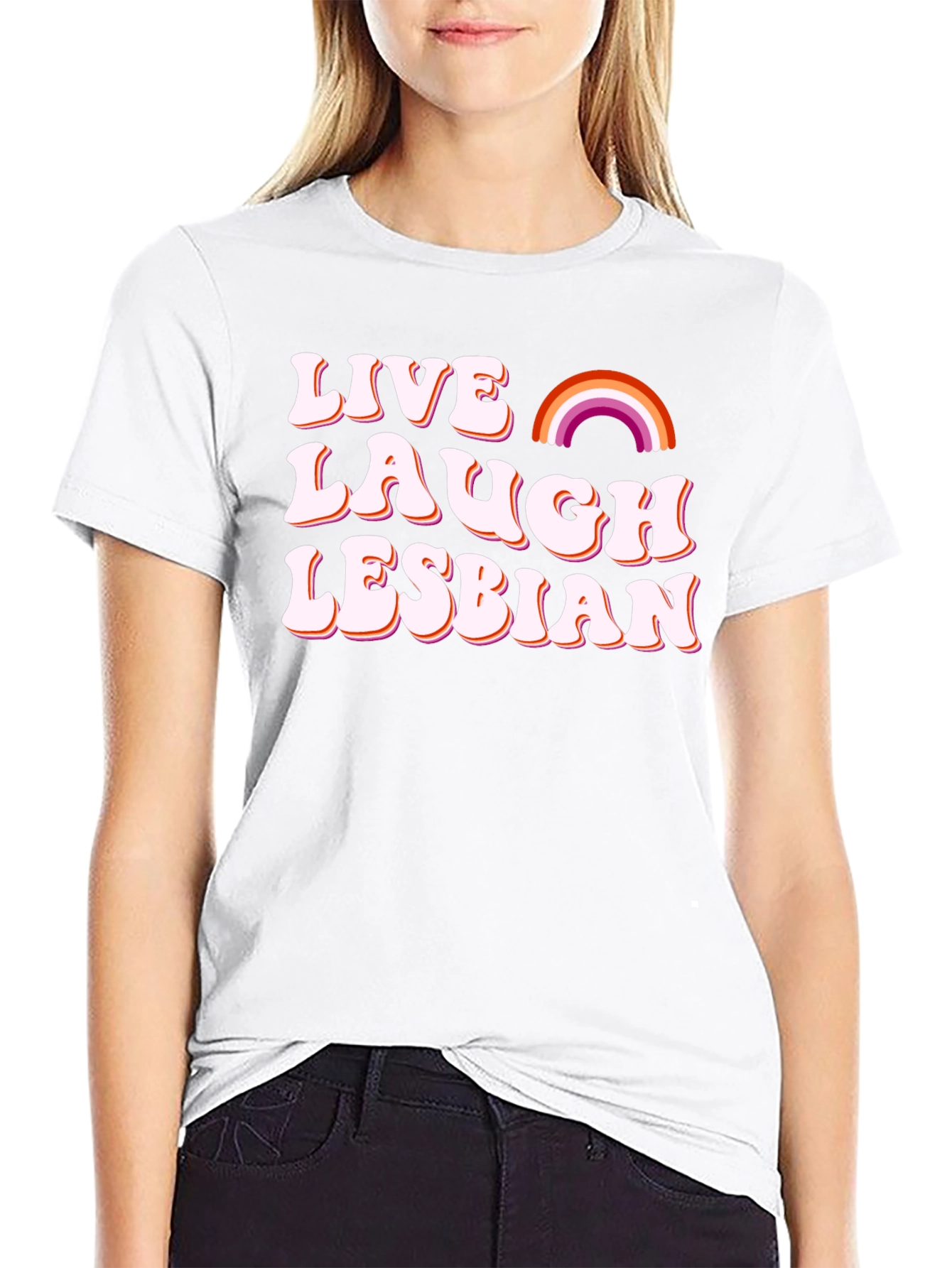 Camiseta Negra - Vive Ríe Lesbiana