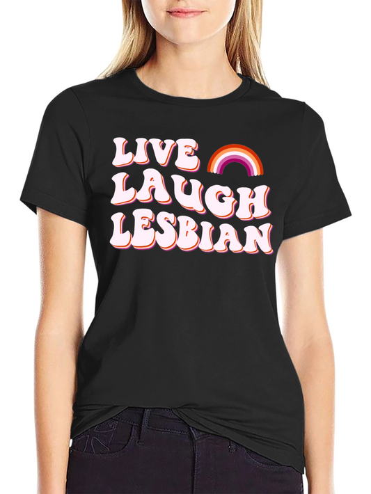 Camiseta Negra - Vive Ríe Lesbiana
