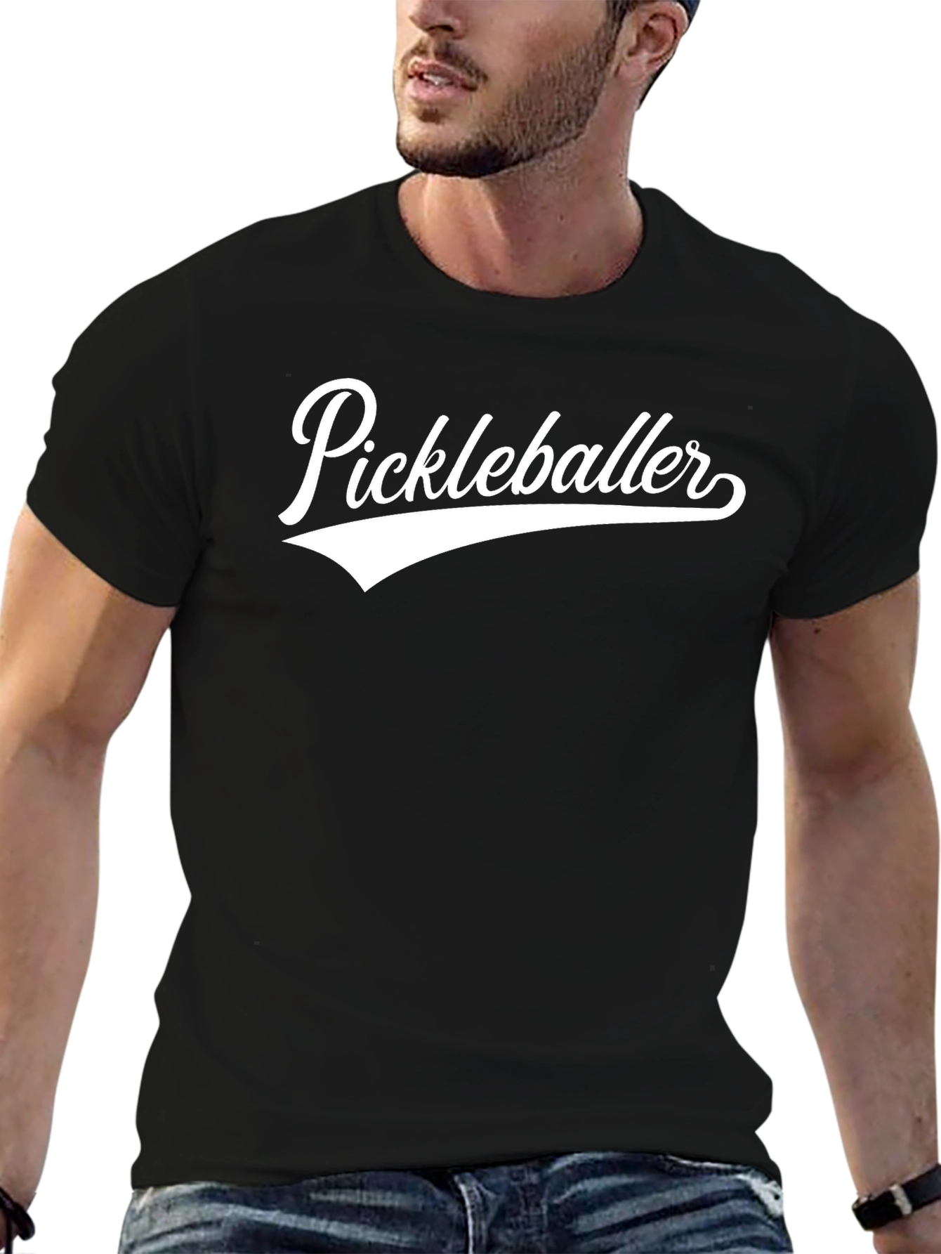 Camiseta Negra Pickleballer para Hombre