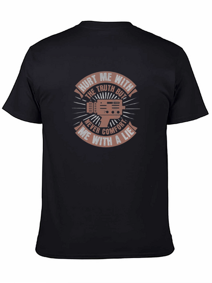 Camiseta Negra con Diseño Gráfico Inspirador