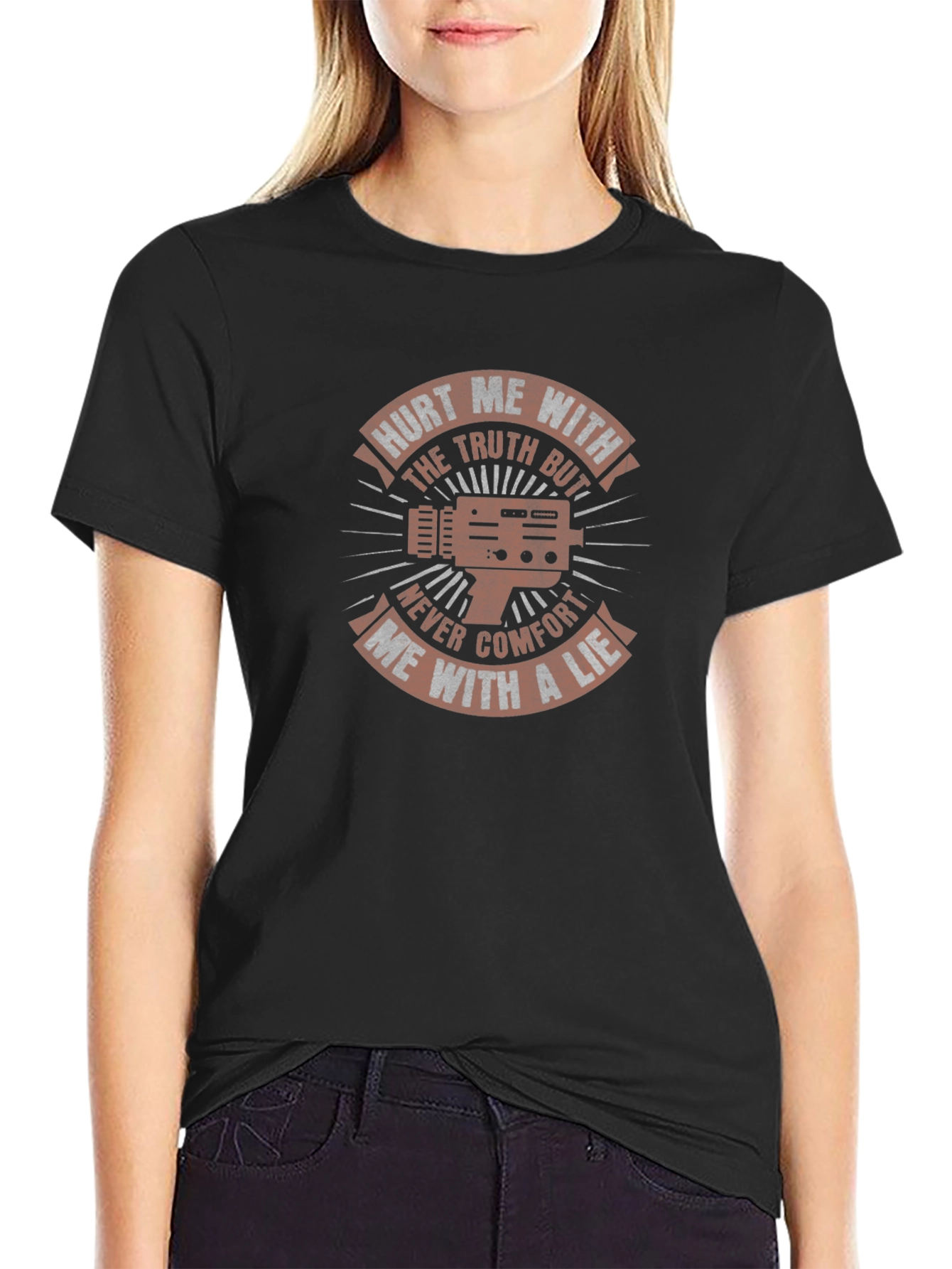 Camiseta Negra con Diseño Gráfico Inspirador