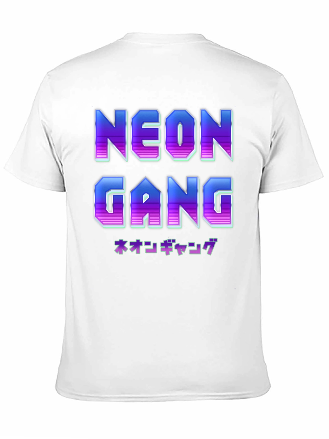 Camiseta Negra Neon Gang Estilo Retro