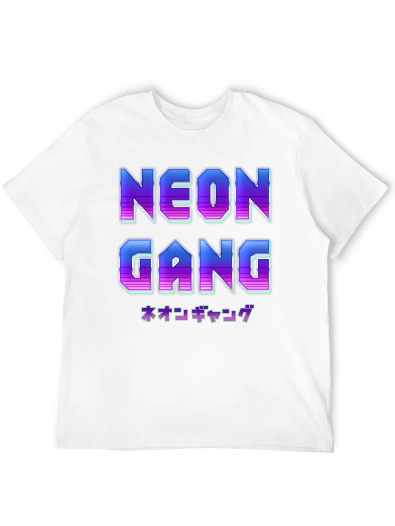 Camiseta Negra Neon Gang Estilo Retro