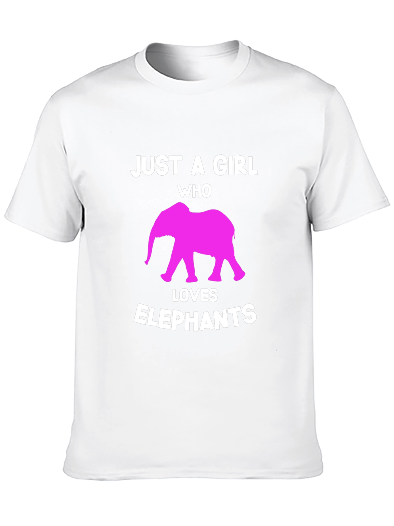 Camiseta Negra Just a Girl Who Loves Elephants