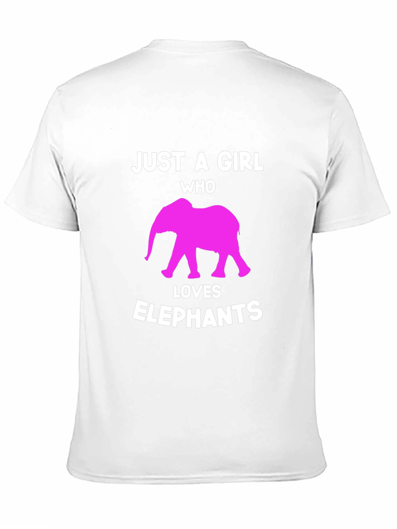 Camiseta Negra Just a Girl Who Loves Elephants