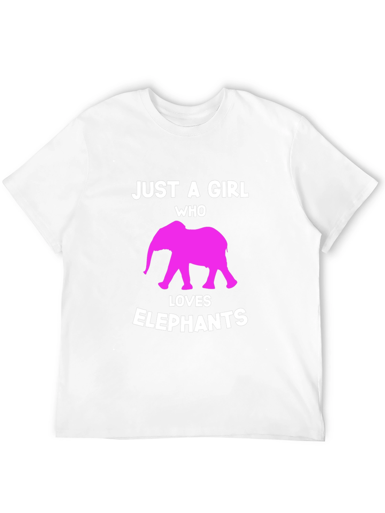 Camiseta Negra Just a Girl Who Loves Elephants