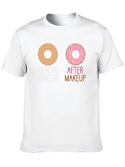 Camiseta Negra Donas Maquillaje Divertida