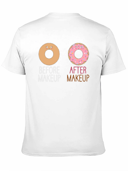 Camiseta Negra Donas Maquillaje Divertida