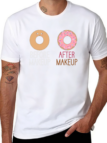 Camiseta Negra Donas Maquillaje Divertida