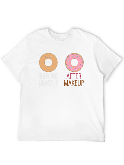 Camiseta Negra Donas Maquillaje Divertida