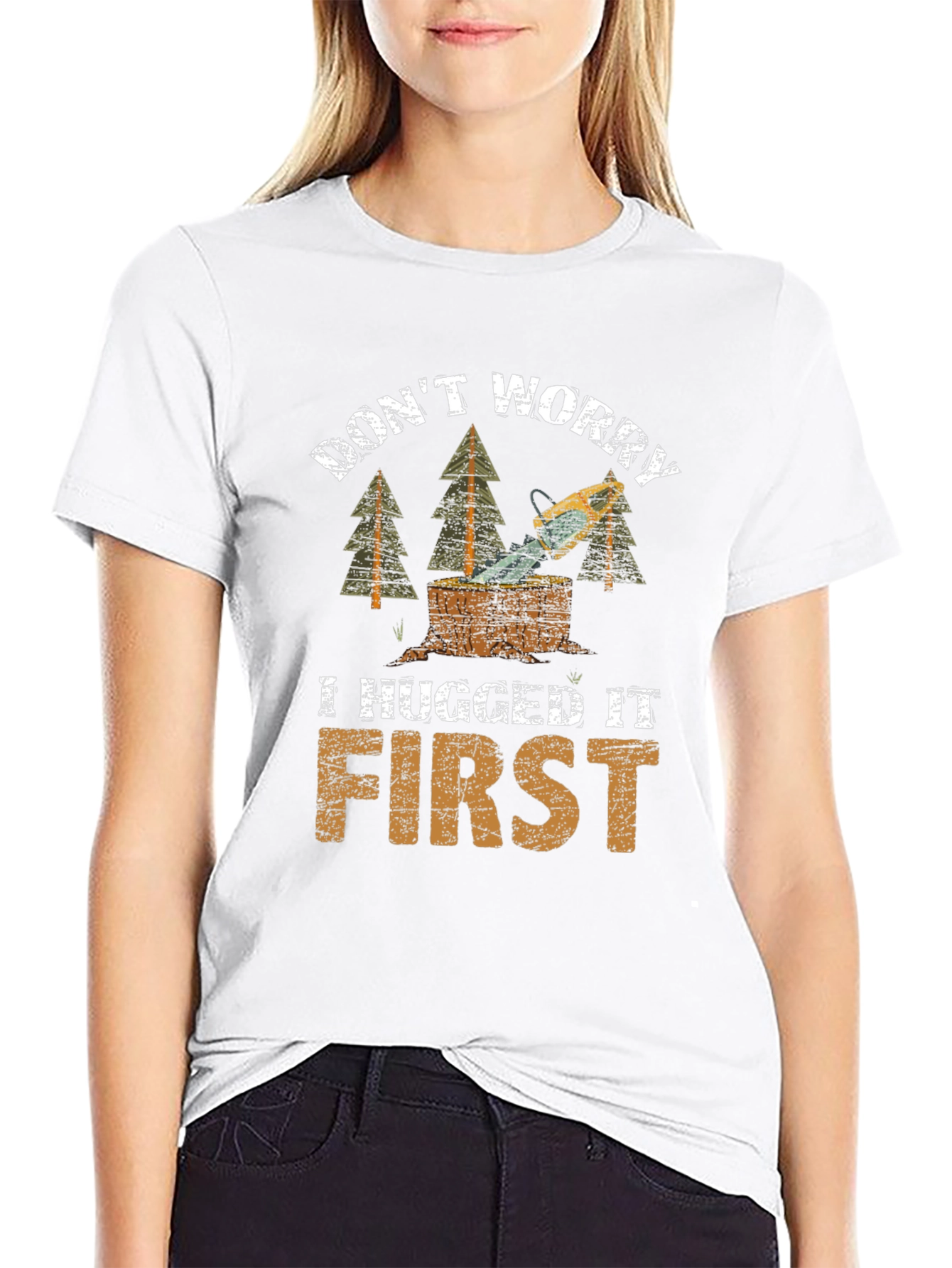 Camiseta Negra Dont Worry I Hugged It First