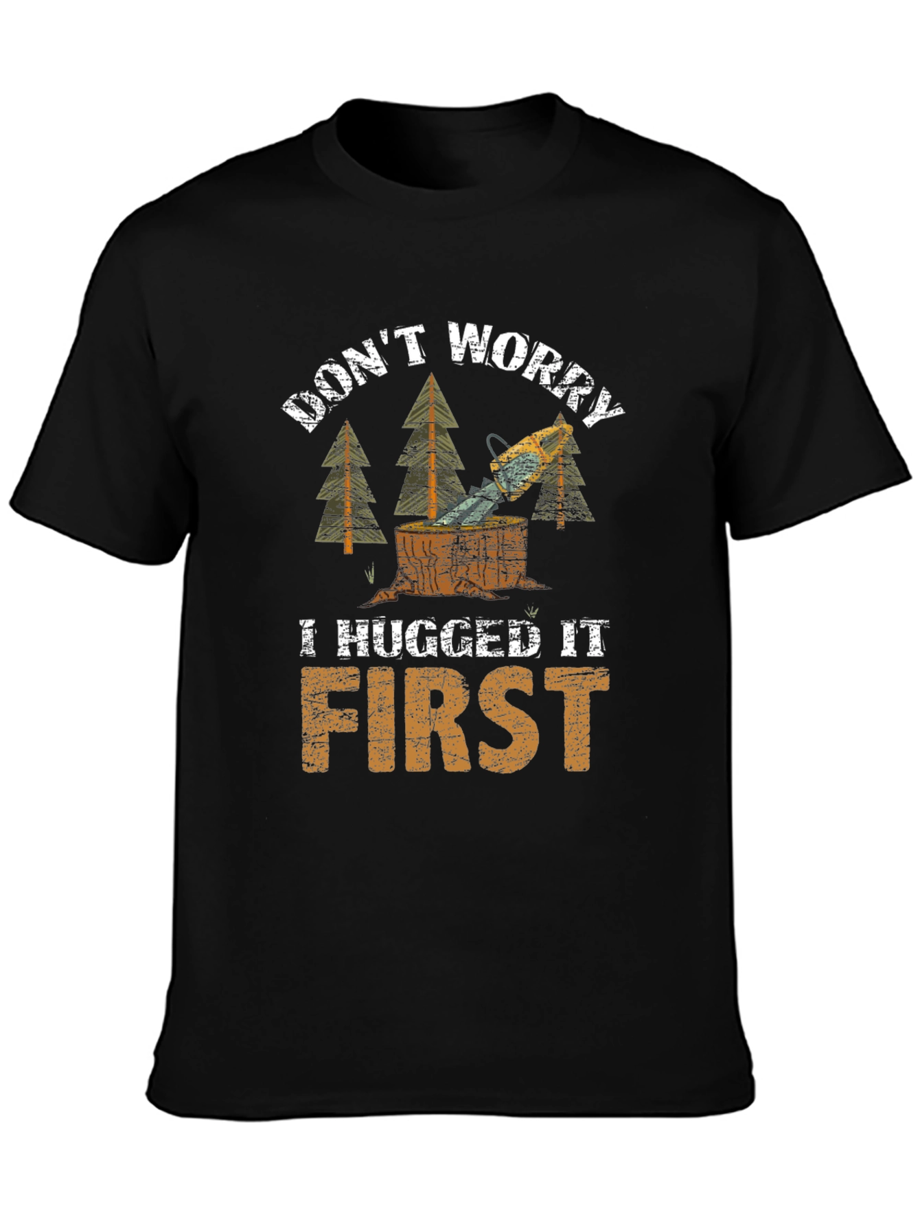 Camiseta Negra Dont Worry I Hugged It First