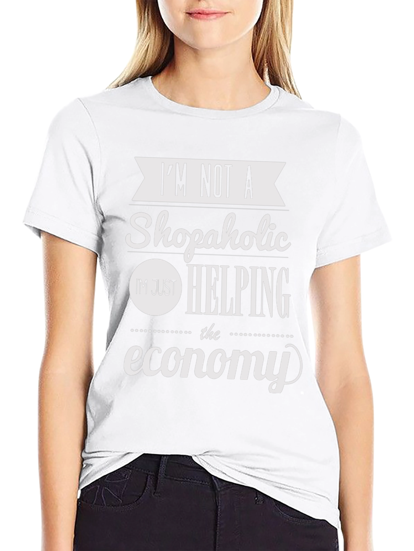 Camiseta Negra Im Not a Shopaholic