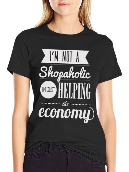 Camiseta Negra Im Not a Shopaholic