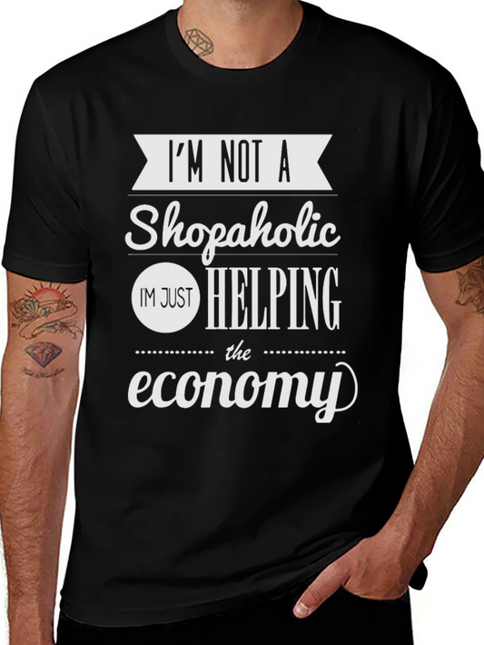 Camiseta Negra Im Not a Shopaholic