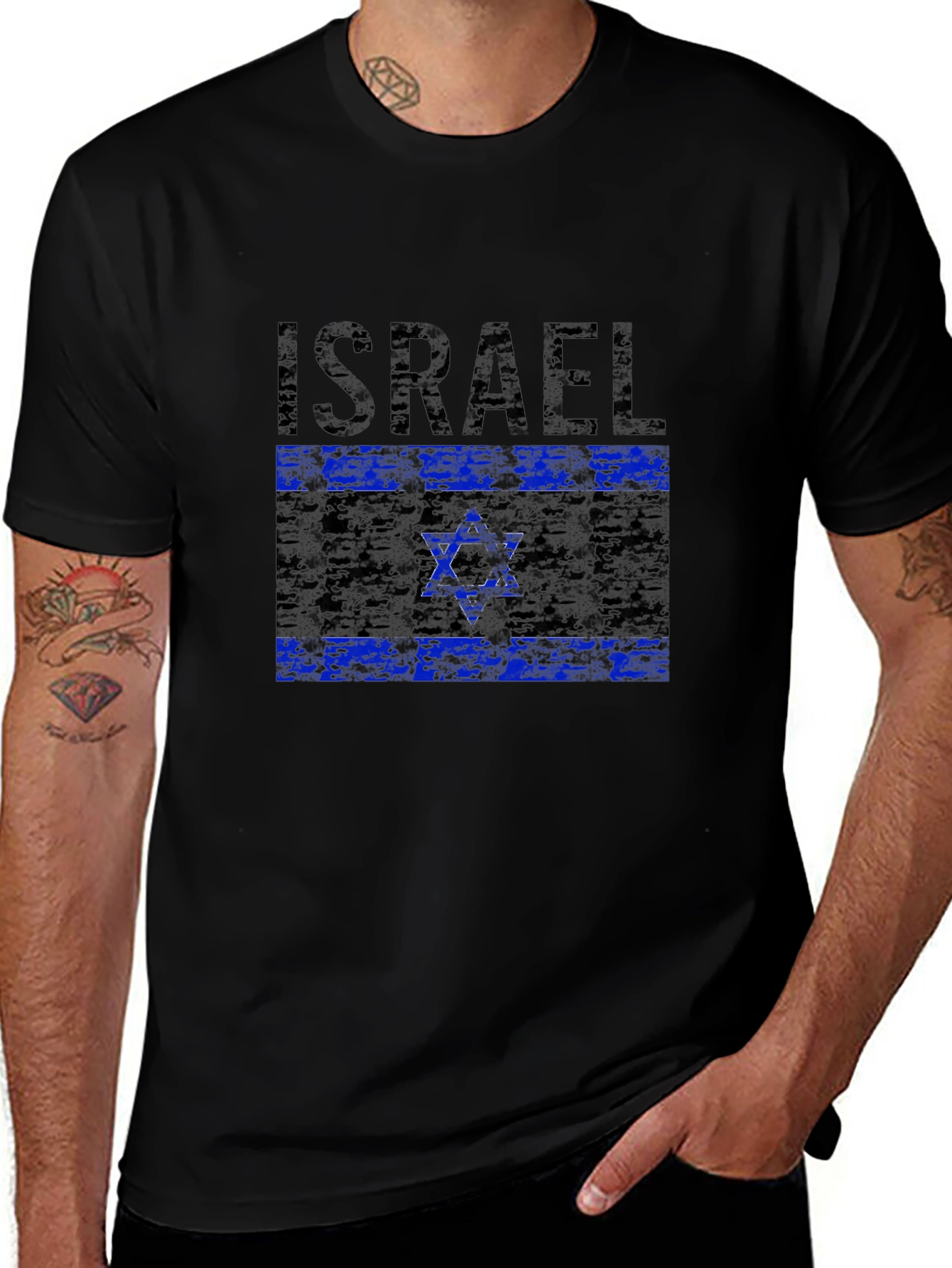 Camiseta Israel Bandera Estrella de David Hombre