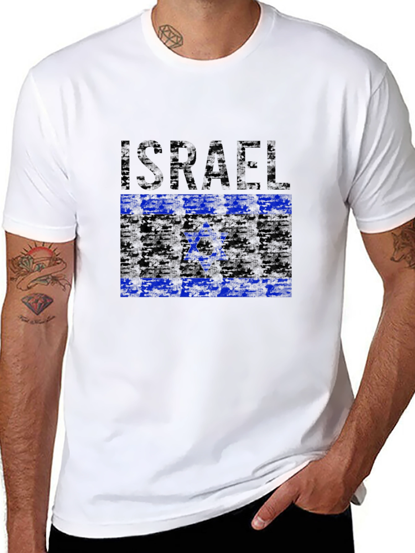 Camiseta Israel Bandera Estrella de David Hombre