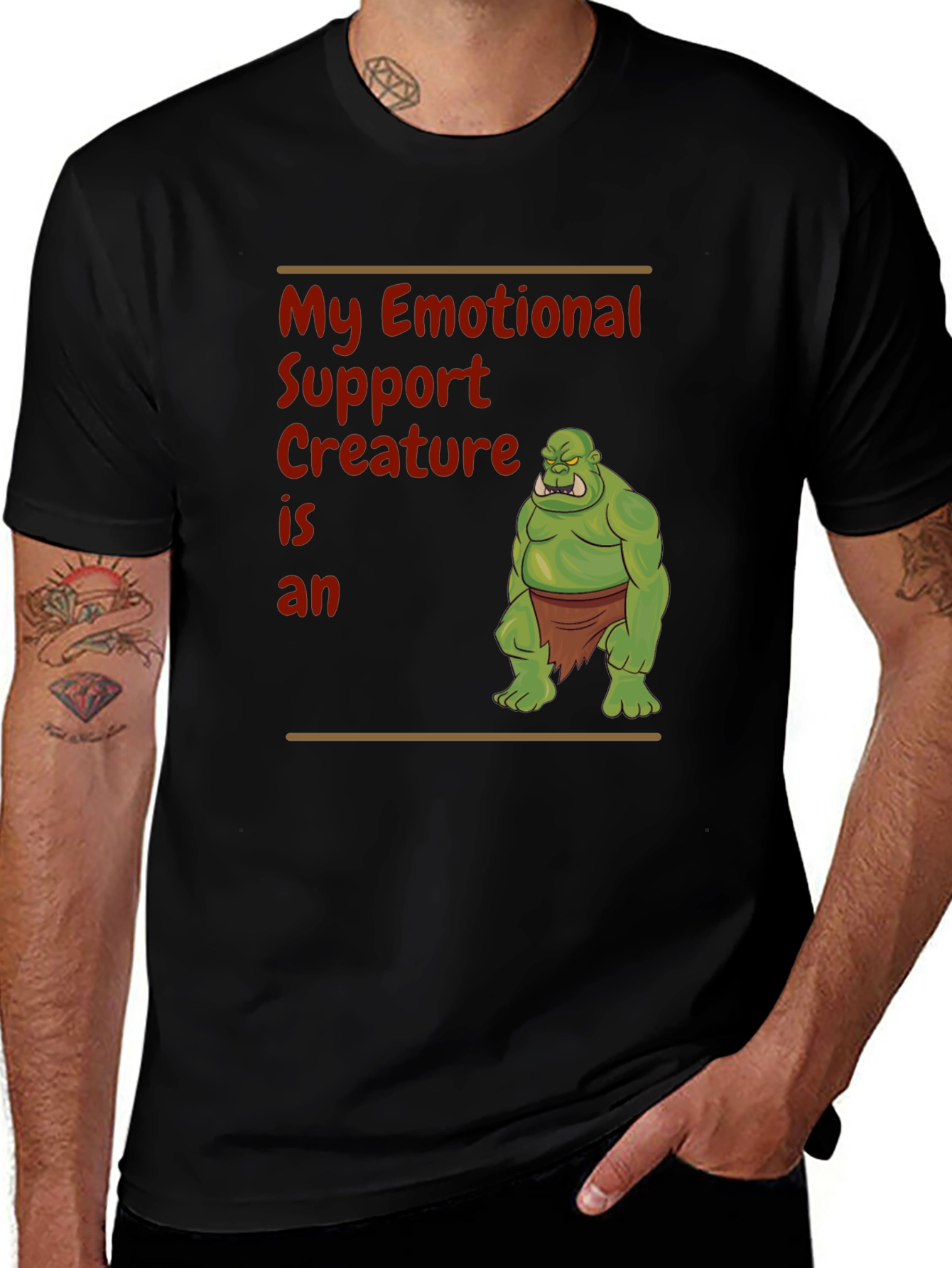 Camiseta Apoyo Emocional Criatura Ogro